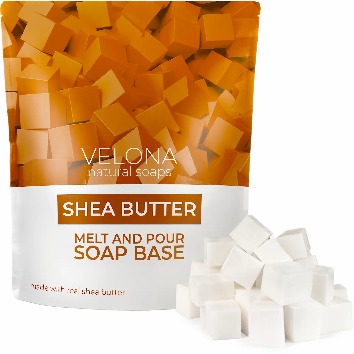 Shea Butter Soap Base | Pre-Cut Cubes | SLS/SLES Free | Glycerin Melt and Pour